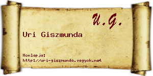 Uri Giszmunda névjegykártya